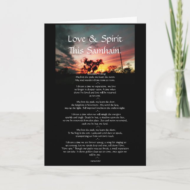 Cartão Espírito de Samhain (Frente)