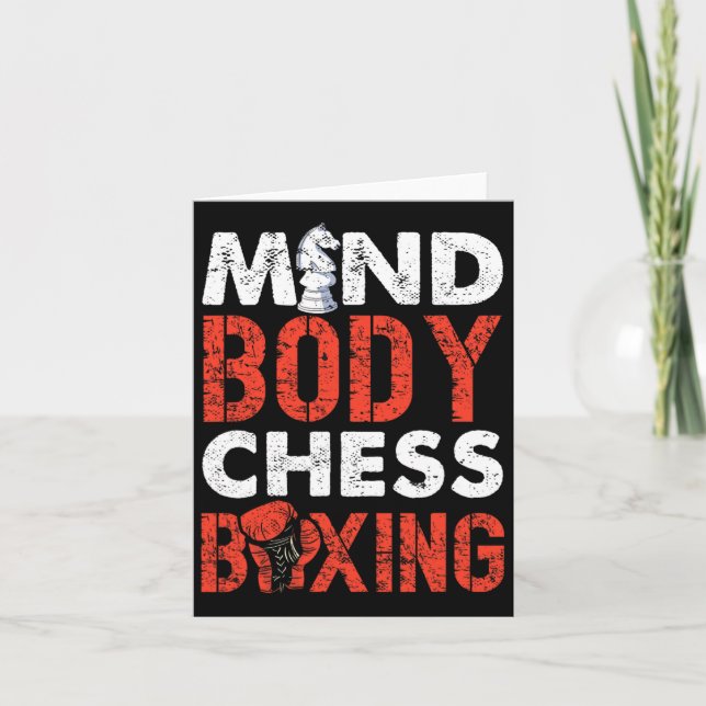 Cartão Espírito do Pionato de Boxing do Chess da Mente (Frente)