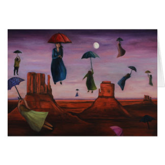 Cartão Espírito dos guarda-chuvas 2 do vôo