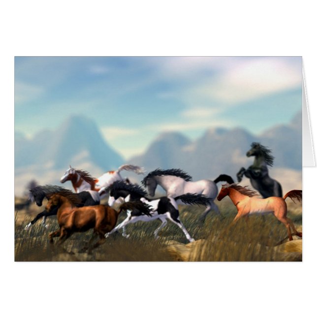 Cartão Espírito selvagens (Frente Horizontal)