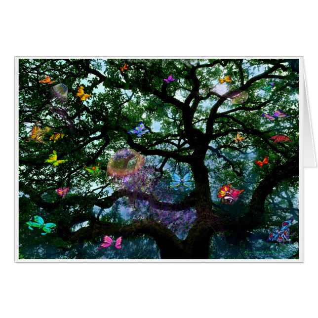 Cartão Espíritos de árvores (Frente Horizontal)