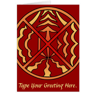 Cartão Espiritual Cartão de Arte Nativa Primeira-N