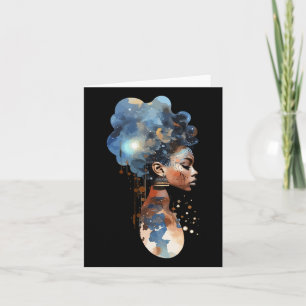 Cartão Espiritual Melanin Rainha Afro-Americana do Guerre