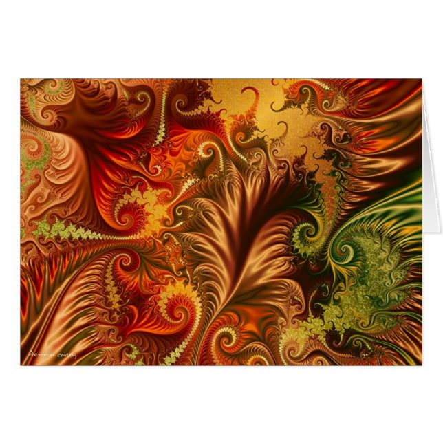 Cartão Esplendor do outono (Frente Horizontal)