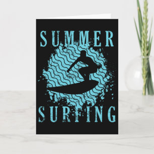 Cartão Esportes Aquáticos de Surf de Verão