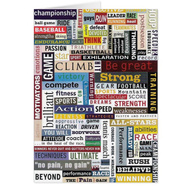 Cartão Esportes, atleta, futebol, beisebol (Frente)