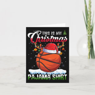 Cartão Esportes De Basquete De Xmas Este É O Meu Paj De N