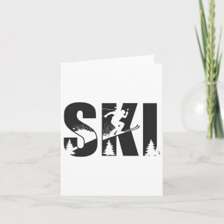 Cartão Esportes De Esqui De Inverno Fazendo Kioto Com Mon