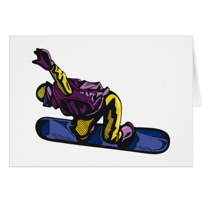 Cartão Esportes de inverno! (Frente Horizontal)