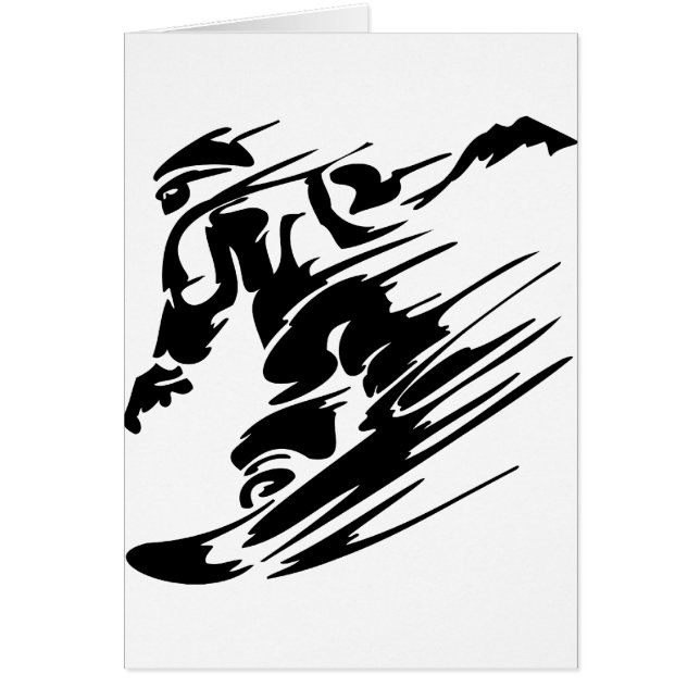 Cartão Esportes do extremo da snowboarding (Frente)