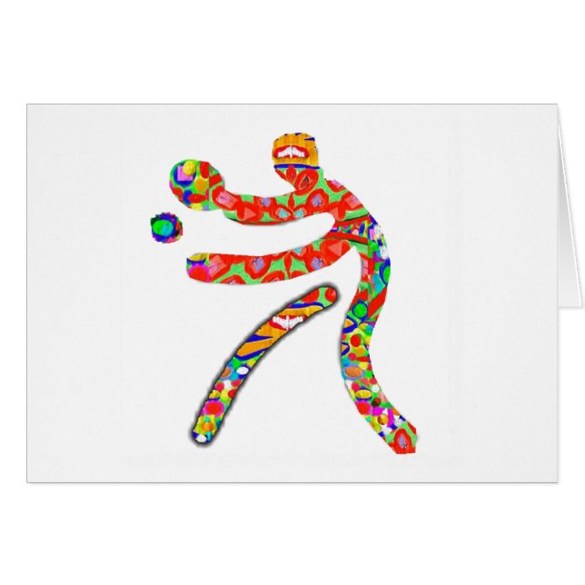 Cartão Esportes do TÉNIS DE MESA (Frente Horizontal)