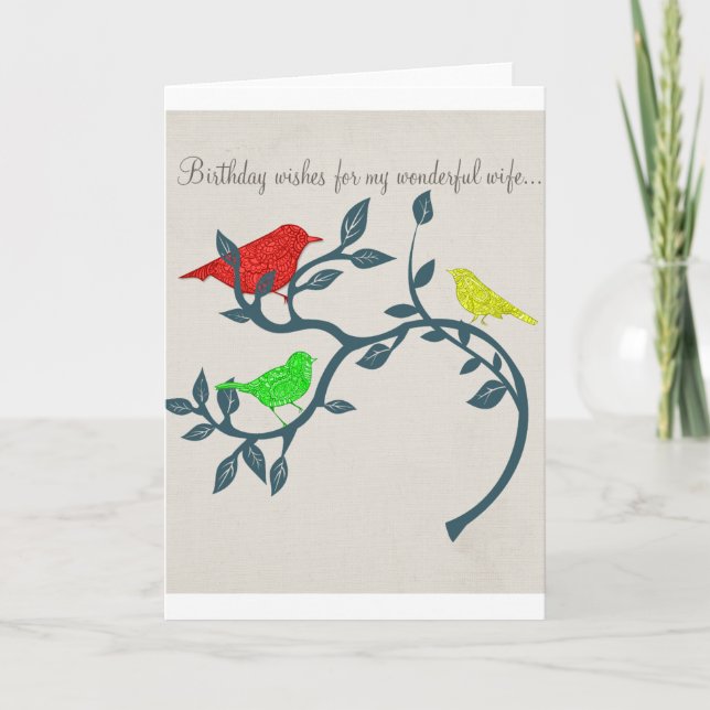 Cartão Esposa Aniversário (Frente)