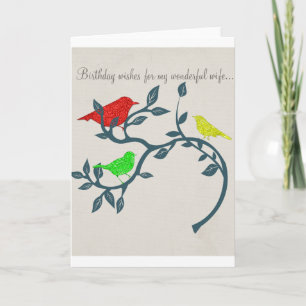 Cartão Esposa Aniversário