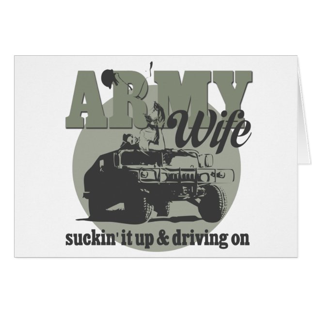 Cartão Esposa do exército (Frente Horizontal)