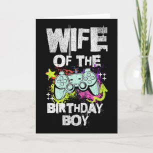 Cartão Esposa Do Jogador De Vídeo Birthday Boy