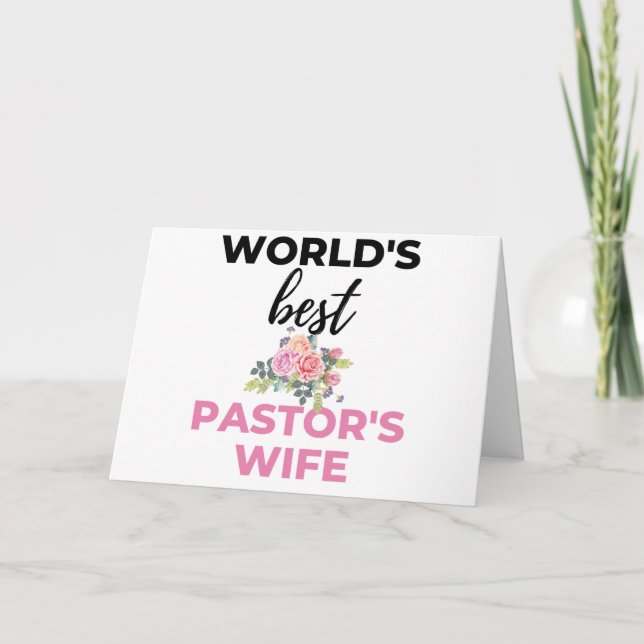 Cartão Esposa do Melhor Pastor do Mundo (Frente)