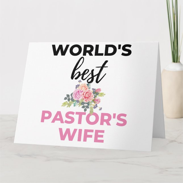 Cartão Esposa do Melhor Pastor do Mundo (Frente)