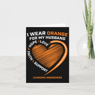 Cartão Esposa Eu Visto Laranja Para Meu Marido Leucemia A
