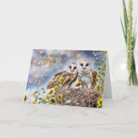 Esposa Feliz Aniversário Corujas Cute com Fantasia