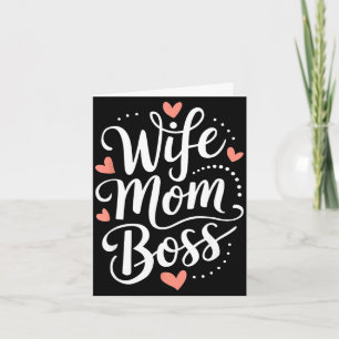 Cartão Esposa mãe chefe dia das mães engraçado