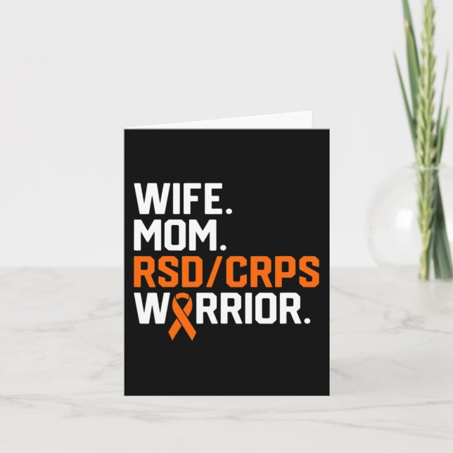 Cartão Esposa Mãe RSD Guerreiro de CRPS Sensibilização pa (Frente)