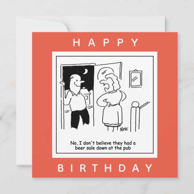 Cartão Esposa não acredita que Pub tinha um desenho de ce (Frente)