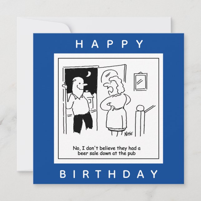 Cartão Esposa não acredita que Pub tinha um desenho de ce (Frente)