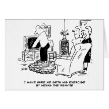 Esposa Oculta o controle remoto da TV