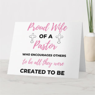 Cartão Esposa Orgulhosa De Um Pastor Que Encoraja A Bl