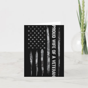 Cartão Esposa Orgulhosa De Um Veterano - Bandeira America