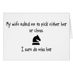 Cartão Esposa ou xadrez da picareta