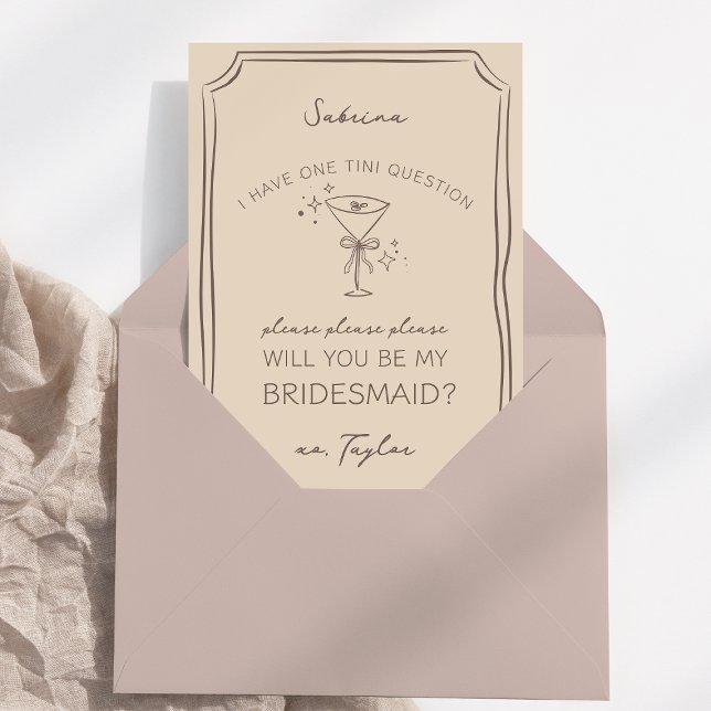Cartão Espresso Martini Por Favor Seja Minha Proposta De  (that’s that bridesmaid espresso! elevate your bridal party proposals with our short n’ sweet cards)
