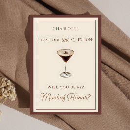 Cartão Espresso Martini - Proposta de Madrinha de casamen