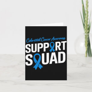 Cartão Esquadra de apoio à fita azul para câncer colorret