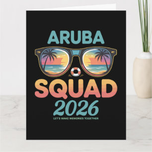 Cartão Esquadra de Aruba 2026 Retro