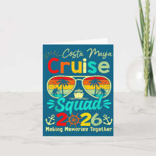 Cartão Esquadra de Cruzeiro Vintage Costa-maya 2026 Navio