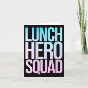 Cartão Esquadra de Heroínas do Almoço Escolar Feminino Tr