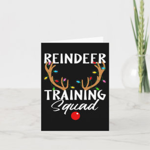 Cartão Esquadra de Treinamento de Cantora de Reindeer em 