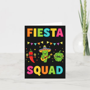 Cartão Esquadrão da festa cacto fofo pimenta pimentão kid