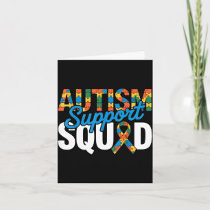 Cartão Esquadrão de apoio ao autismo para conscientização