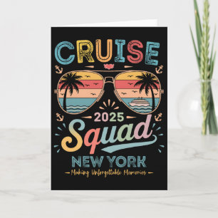 Cartão Esquadrão de Cruzeiro 2025 Nova York Família Grupo