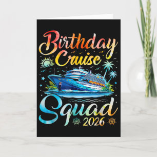 Cartão Esquadrão de Cruzeiro de Aniversário 2026 Festa de