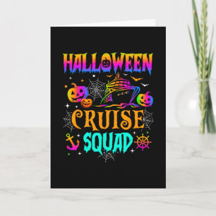 Cartão Esquadrão de Cruzeiro de Halloween 2025 Navio Féri