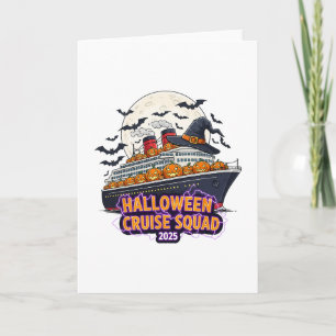 Cartão Esquadrão de Cruzeiro de Halloween 2025 Tripulação