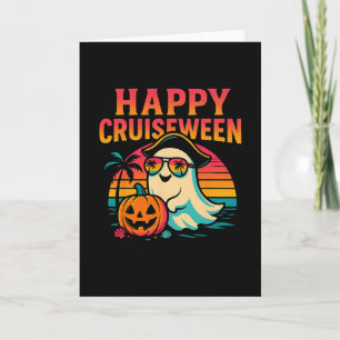 Cartão Esquadrão de Cruzeiro de Halloween Família 2025 Tr