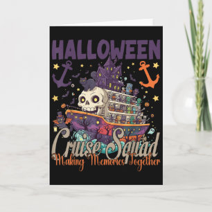 Cartão Esquadrão de Cruzeiro de Halloween Viagem de Famíl