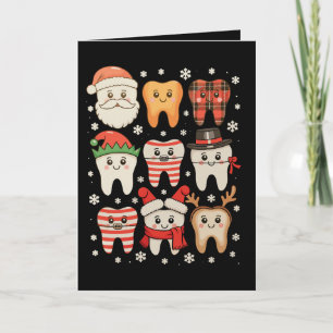 Cartão Esquadrão de Dentes de Natal Dental Equipe Dentist