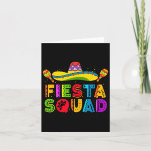 Cartão Esquadrão de Festa Cinco De Mayo Festa Família Com