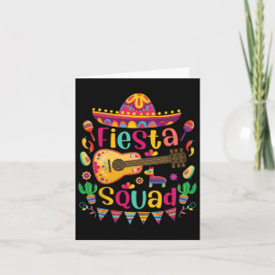 Cartão Esquadrão de Festa Cinco De Mayo Guitarra Mexicana