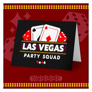 Cartão Esquadrão de Festa Viagem para Las Vegas Esquadrão